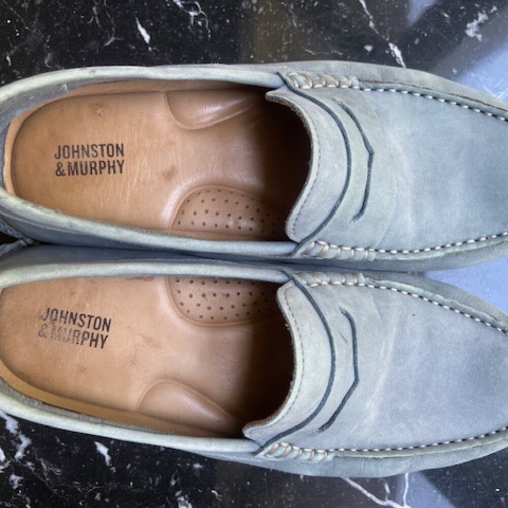 Johnston & Murphy Blue Suede Loafers-Size 9